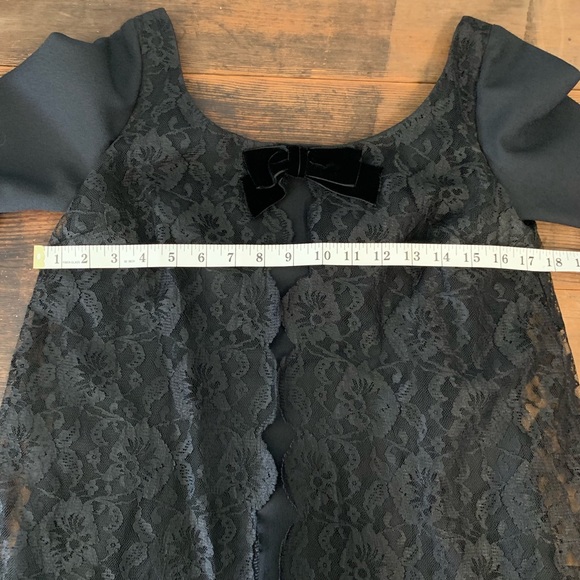 Vintage 60’s Goth Lace Babydoll Dress - Picture 5 of 6